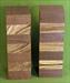 Blank #728 - Peruvian Walnut & Zebrawood - 4 Blanks ~ 1 3/4 x 1 3/4 x 6, Turning Blanks, Wood Turning ~ $39.99